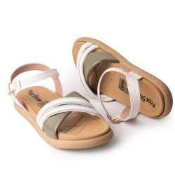 Price Shoes Sandalias Confort para Mujer 412F-007TALCO