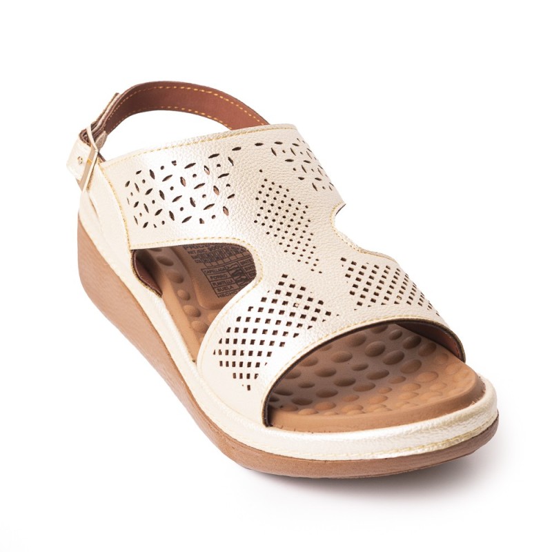 Price Shoes Sandalias Confort para Mujer 6925456CHAMPANA