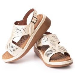 Price Shoes Sandalias Confort para Mujer 6925456CHAMPANA