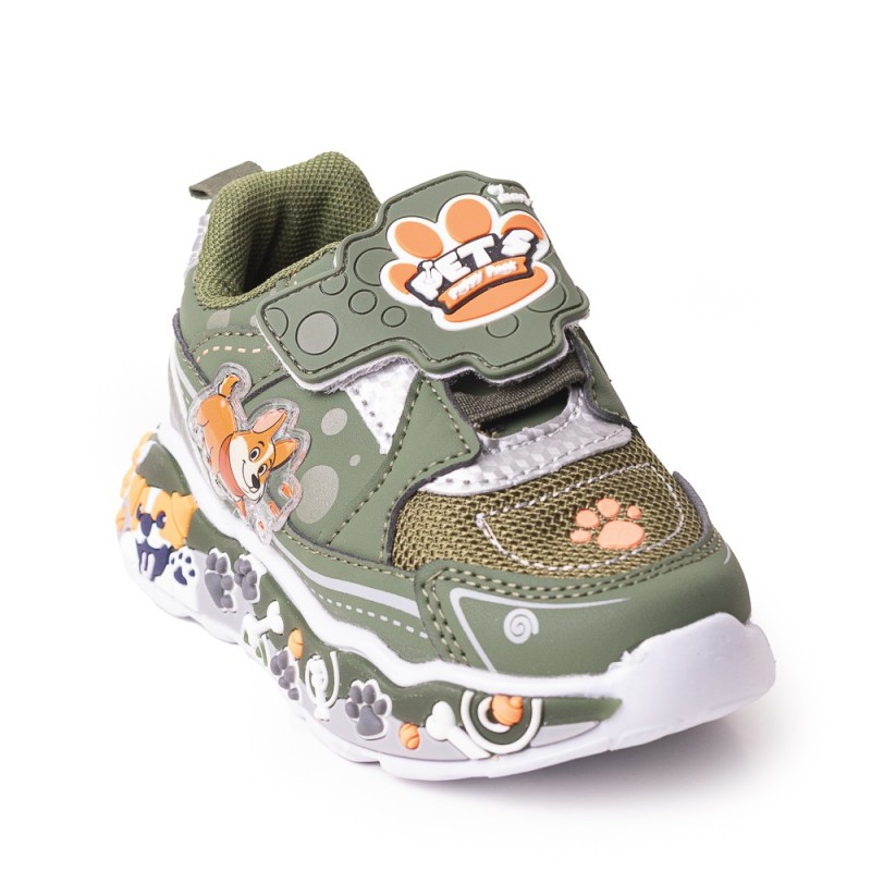 Price Shoes Tenis Infantiles con Luces para Niños 204NOGR25-SSVERDE