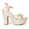 Price Shoes Tacón Moda para Mujer 382091CHAMPANA