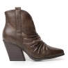 Price Shoes Botas o botines moda mujer de Tacón Medio 62271277CAFE