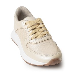 Sky Walk Tenis Moda para Mujer en Cuero 752SK01DORADO