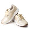 Sky Walk Tenis Moda para Mujer en Cuero 752SK01DORADO