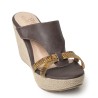 Sky Walk Plataforma en Yute Moda para Mujer en Cuero 832ALO-08COCOA