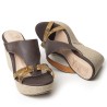 Sky Walk Plataforma en Yute Moda para Mujer en Cuero 832ALO-08COCOA