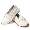Sky Walk Mocasines para Mujer en Cuero 802G11BEIGE