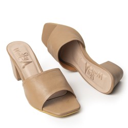 Sky Walk Tacones Moda para Mujer en Cuero 832ALO-01CAMEL