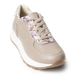 Sky Walk Tenis Moda para Mujer en Cuero 802G13ARENA