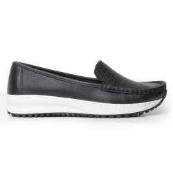 Sky Walk Mocasines para Mujer en Cuero 752SK06NEGRO