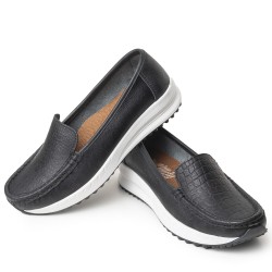 Sky Walk Mocasines para Mujer en Cuero 752SK06NEGRO