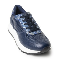 Sky Walk Tenis Moda para Mujer en Cuero 802G13AZUL