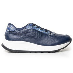 Sky Walk Tenis Moda para Mujer en Cuero 802G13AZUL