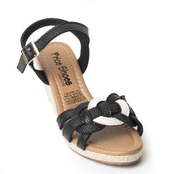 Price Shoes Plataformas  en Yute para Mujer 692A221NEGRO