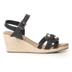 Price Shoes Plataformas  en Yute para Mujer 692A221NEGRO