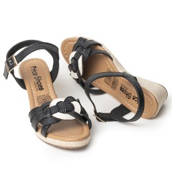 Price Shoes Plataformas  en Yute para Mujer 692A221NEGRO