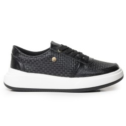 Sky Walk Tenis Moda para Mujer en Cuero 89201BOLINEGRO