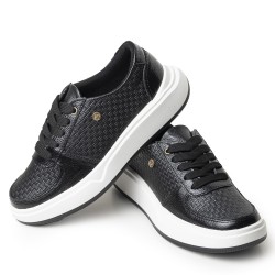 Sky Walk Tenis Moda para Mujer en Cuero 89201BOLINEGRO