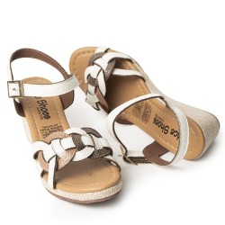 Price Shoes Plataformas  en Yute para Mujer 692A221OROROSA