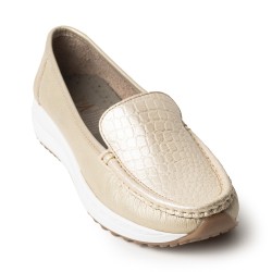Sky Walk Mocasines para Mujer en Cuero 752SK06CHAMPANA