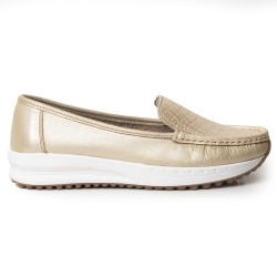 Sky Walk Mocasines para Mujer en Cuero 752SK06CHAMPANA
