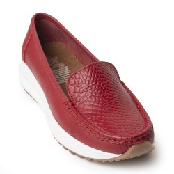 Sky Walk Mocasines para Mujer en Cuero 752SK06ROJO