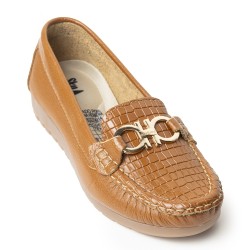 Sky Walk Mocasines para Mujer en Cuero 802G10MIEL