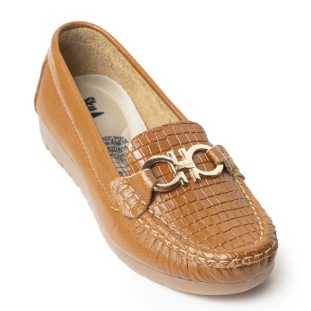 Sky Walk Mocasines para Mujer en Cuero 802G10MIEL