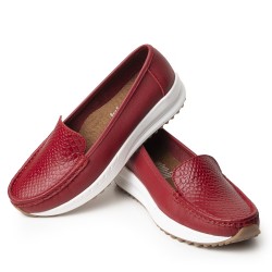 Sky Walk Mocasines para Mujer en Cuero 752SK06ROJO