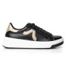 Sky Walk Tenis Moda para Mujer en Cuero 802G02NEGRO