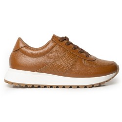 Sky Walk Tenis Moda para Mujer en Cuero 802G50MIEL