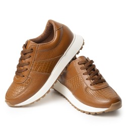 Sky Walk Tenis Moda para Mujer en Cuero 802G50MIEL