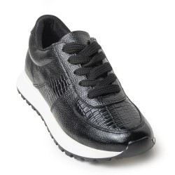 Sky Walk Tenis Moda para Mujer en Cuero 802G50NEGRO