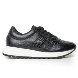 Sky Walk Tenis Moda para Mujer en Cuero 802G50NEGRO