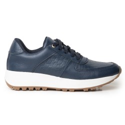 Sky Walk Tenis Moda para Mujer en Cuero 752SK01AZUL