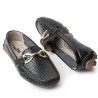 Sky Walk Mocasines Clásicos en Cuero 712051NEGRO