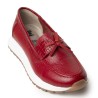 Sky Walk Mocasines para Mujer en Cuero 802G11ROJO