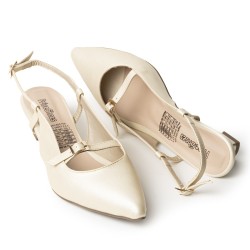 Price Shoes Zapatos  puntudo de tacón para Mujer 4822503CHAMPANA