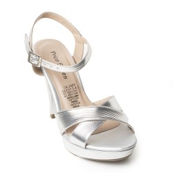Price Shoes tacones con plataforma para mujer 542919PLATA