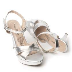 Price Shoes tacones con plataforma para mujer 542919PLATA