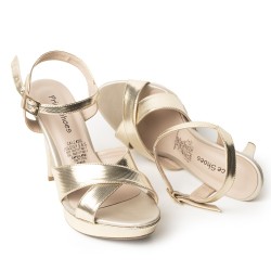 Price Shoes tacones con plataforma para mujer 542919CHAMPANA
