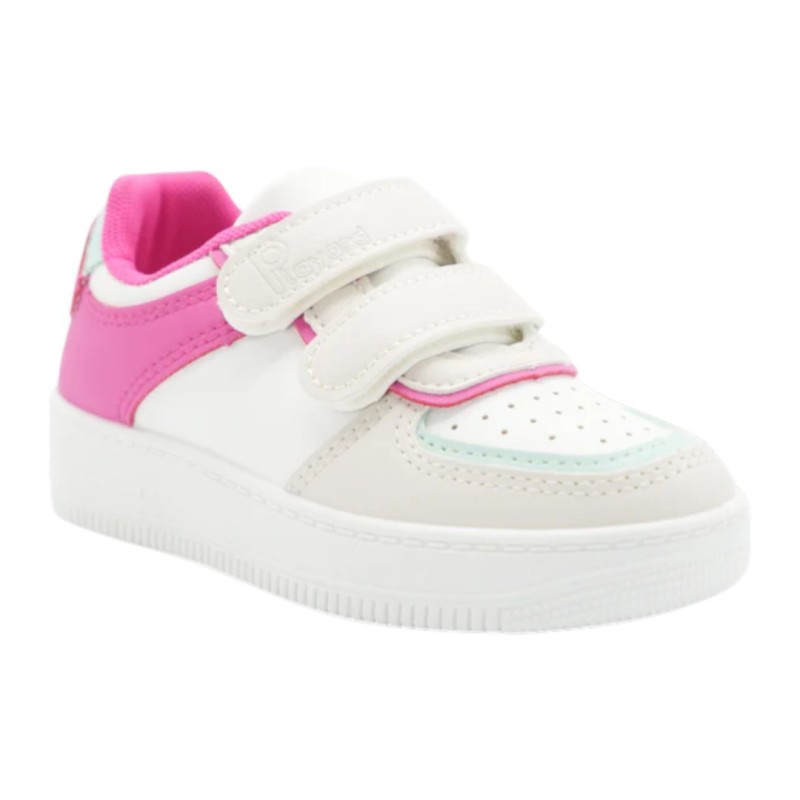 PriceShoes tenis de moda con velcro infantiles para niñas 624AB53FUCSIA