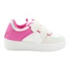 PriceShoes tenis de moda con velcro infantiles para niñas 624AB53FUCSIA