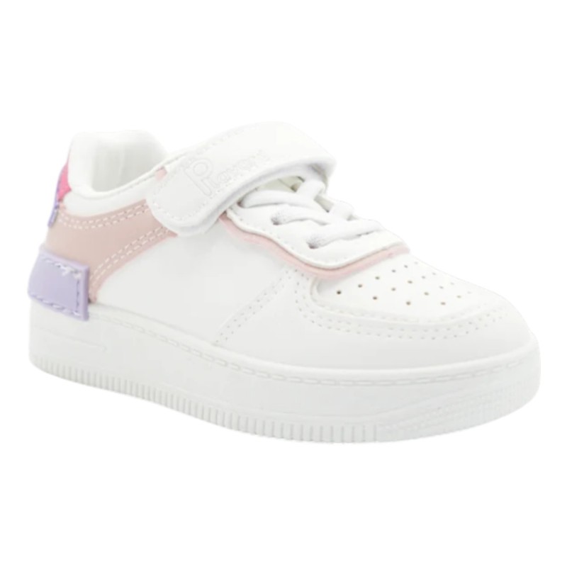 PriceShoes tenis de moda con velcro infantiles para niñas 624AB52ROSADO