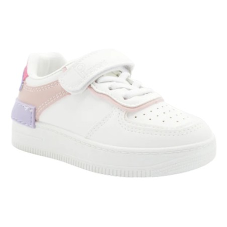 PriceShoes tenis de moda con velcro infantiles para niñas 624AB52ROSADO