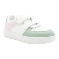 PriceShoes tenis de moda con velcro infantiles para niñas 624AB53VERDE