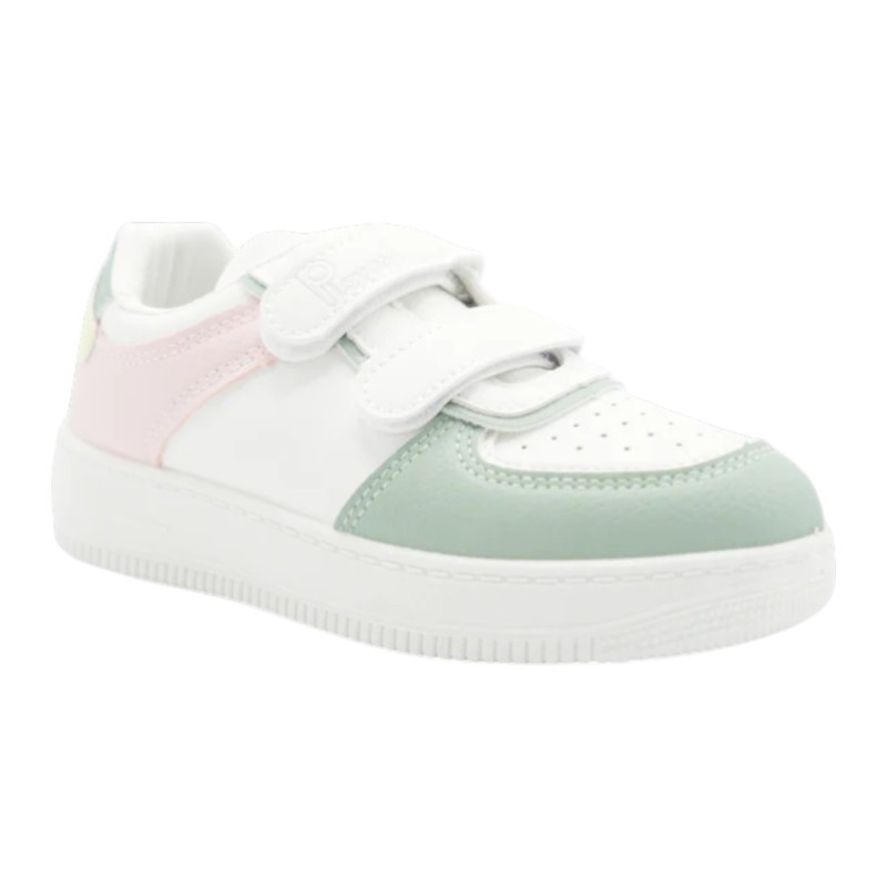 PriceShoes tenis de moda con velcro infantiles para niñas 624AB53VERDE