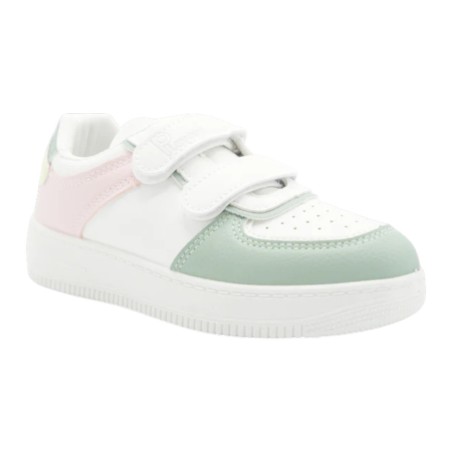 PriceShoes tenis de moda con velcro infantiles para niñas 624AB53VERDE