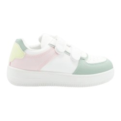 PriceShoes tenis de moda con velcro infantiles para niñas 624AB53VERDE