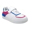 PriceShoes tenis de moda con velcro infantiles para niñas 624AB52FUCSIA